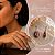 Brinco de Prata 925 Bali Oval com Turquesa Rosa Dahlia - Imagem 4