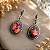 Brinco de Prata 925 Bali Oval com Turquesa Rosa Dahlia - Imagem 1