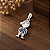 Pingente Menino Filho de Prata 925 com Zircônias Azul e Branco - Imagem 2