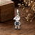 Pingente Menino Filho de Prata 925 com Zircônias Azul e Branco - Imagem 1