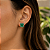 Brinco de Trevo de Prata 925 Alhambra com Malaquita Verde estilo Van Cleef - Imagem 2
