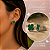 Brinco de Trevo de Prata 925 Alhambra com Malaquita Verde estilo Van Cleef - Imagem 3