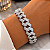Pulseira de Prata 925 Elos Cubanos Cuban Link com zircônias - Imagem 3