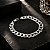 Pulseira Grumet de Prata 925 Larga com 9mm Facetada - Imagem 1