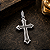 Pingente Cruz Bizantina de Prata 925 Formato Crucifixo - Imagem 1
