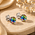 Brinco Facetado de Prata 925 Cristal Furta-cor - Imagem 1