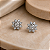 Brinco Flor de Prata 925 cravejado de Zircônias - Imagem 1