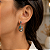 Brinco de Prata 925 Bali Oval com Turquesa Ostra Espinhosa - Imagem 3
