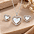 Conjunto Coração de Prata 925 com Madrepérola e Fio Torcido - Imagem 1