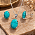 Conjunto Turquesa de Prata 925 pedra Oval Natural - Imagem 2