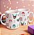 Caneca Natalina de Gatos com Estampa Divertida | Porcelana 325 ml | 1 Unidade – Fenari - Imagem 1