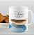 Caneca Religiosa “Foi Difícil, Mas Jesus Estava no Barco” | Porcelana 325 ml | 1 Unidade – Fenari - Imagem 1