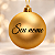 Bola de Natal Personalizada com Seu Nome Ouro Fosco 10cm - 1 unidade - Fenari - Imagem 1