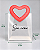 Sacola Fosca PVC Personalizada com Seu Nome e Alça Coração Vermelho 16x15x8cm - 1 unidade - Fenari - Imagem 2