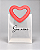 Sacola Fosca PVC Personalizada com Seu Nome e Alça Coração Vermelho 16x15x8cm - 1 unidade - Fenari - Imagem 1