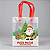 Sacola Transparente Fosca de Natal com Alças Vermelhas 13 x 15 x 6 cm - 1 unidade - Fenari - Imagem 1