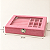 Porta-Joias Rosa com Visor de Vidro Personalizado Com Seu Nome - 20 × 15 × 4 cm - 1 unidade - Fenari - Imagem 2