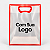 Sacola Transparente Fosca Personalizada com Sua Logo e Detalhes Vermelhos - 1 unidade - Fenari - Imagem 1