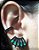 Brinco Earcuff  Esmeralda   ródio negro - Imagem 2
