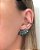 Brinco Earcuff  Esmeralda   ródio negro - Imagem 1