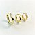 Brinco trio argola banho de ouro - Imagem 1
