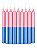 Vela Palito Rosa e Azul 30 Unidades - Imagem 1