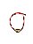 Pulseira 7 Nós Vermelha com Búzios Banhado - Imagem 1