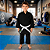 Kimono Jiu Jitsu e Judô Preto Sequencia Profissional 100% Algodão 300g Com Faixa Grátis - Imagem 9