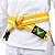 Faixa Jiujitsu Profissional Reforçada 100% Algodão 6 Costuras Cores Graduação Fita Branca e Ponta Preta - Imagem 7