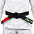 Faixa Jiu-Jitsu Profissional Reforçada 100% Algodão 6 Costuras Cores Graduação Ponta Preta Adulto - Imagem 20