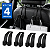 KIT 4 Ganchos Universal Preto Para Encosto De Cabeça De Assento De Carro-Duplo Couro Premium - Imagem 1