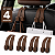 KIT 4 Gancho Universal Marrom Para Encosto De Cabeça De Assento De Carro-Duplo Couro Premium - Imagem 1