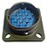 CONECTOR 14 VIAS PAINEL MACHO L.38 D.28 MM - Imagem 1