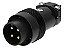 Conector Cabo Invertido M16 4c Via Macho 10a Pt Sag 1007 Preto - Imagem 1
