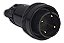 Conector Cabo M24 Invertido 4c (-2-4-6-8) Via Macho Preto - Imagem 1