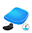 Assento De Gel Almofada Silicone Escaras Ortopédico Egg Sit Cor Azul - Supermedy - Imagem 3