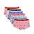 Kit 6 Calcinhas Boxer Feminino Adulto em Algodão Estampadas - Imagem 1