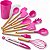 3 Kit de Utensílios de Cozinha em Silicone com Cabo de Madeira, 12 Peças - Imagem 18