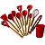 3 Kit de Utensílios de Cozinha em Silicone com Cabo de Madeira, 12 Peças - Imagem 2