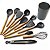 3 Kit de Utensílios de Cozinha em Silicone com Cabo de Madeira, 12 Peças - Imagem 32