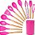 3 Kit de Utensílios de Cozinha em Silicone com Cabo de Madeira, 12 Peças - Imagem 17