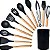 3 Kit de Utensílios de Cozinha em Silicone com Cabo de Madeira, 12 Peças - Imagem 25