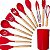 3 Kit de Utensílios de Cozinha em Silicone com Cabo de Madeira, 12 Peças - Imagem 1