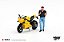 PRÉ VENDA - MINI GT - Ducati Panigale V4 S Giallo + Action Figure (1414) - Imagem 2