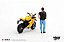 PRÉ VENDA - MINI GT - Ducati Panigale V4 S Giallo + Action Figure (1414) - Imagem 5