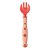 Kit 2 Talher Infantil Flexivel com Garfo e Colher de Silicone e Plastico Rosa - Imagem 4