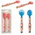 Kit 2 Talher Infantil Flexivel com Garfo e Colher de Silicone e Plastico Azul - Imagem 5