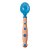 Kit 2 Talher Infantil Flexivel com Garfo e Colher de Silicone e Plastico Azul - Imagem 3