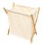 Cesto Organizador Dobrável em Bambu e Poliéster Nude 50x38x56 cm - Imagem 1