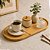 Bandeja e Petisqueira Oval para Servir e Decorar de Bambu 31cm - Imagem 3